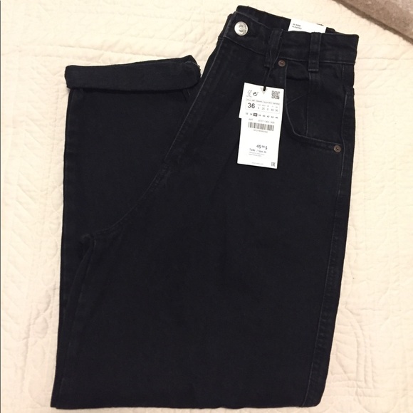 Zara Slouchy Jeans (White&Black) - Picture 4 of 10